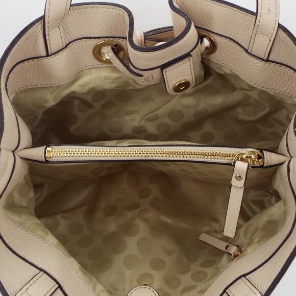 Kate Spade West Valley Maryanne Tie Front Cream Pebbled Leather Handbag - Picture 12 of 14